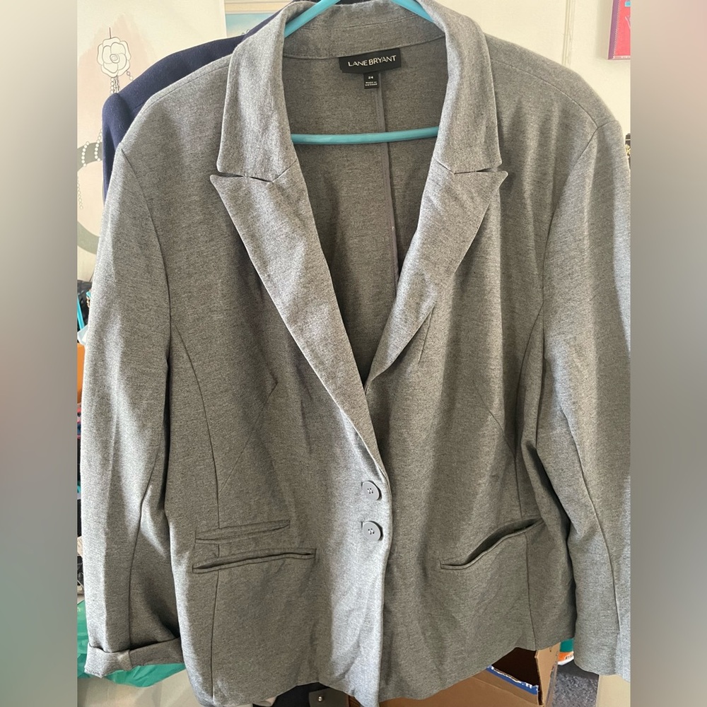Lane Bryant Gray Blazer Jacket